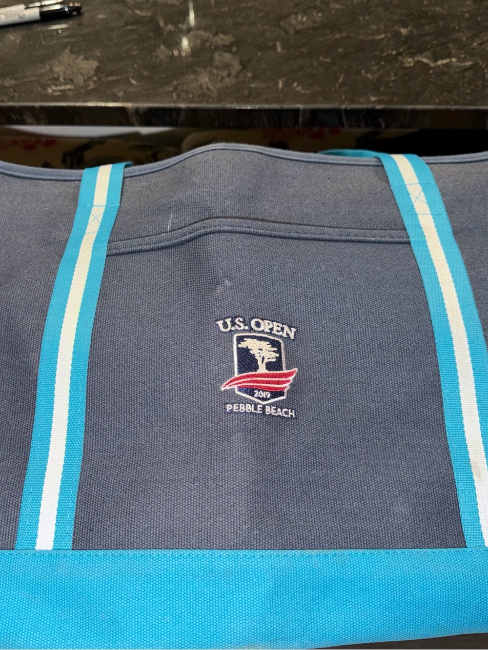 2019 U.S. Open Pebble Beach Navy & Teal Canvas Bag